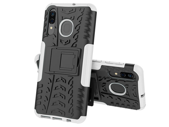 Чехол Yotrix Shockproof case для Samsung Galaxy A40 (белый, пластиковый)