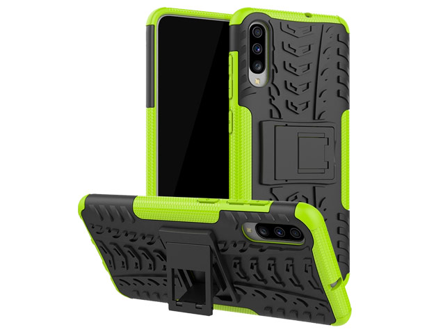 Чехол Yotrix Shockproof case для Samsung Galaxy A70 (зеленый, пластиковый)