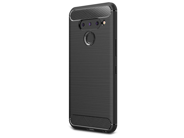 Чехол Yotrix Rugged Armor для LG V50 ThinQ (черный, гелевый)