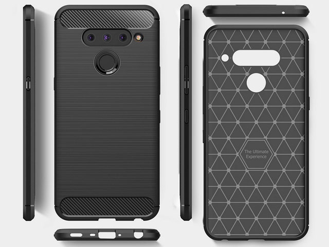 Чехол Yotrix Rugged Armor для LG V50 ThinQ (черный, гелевый)