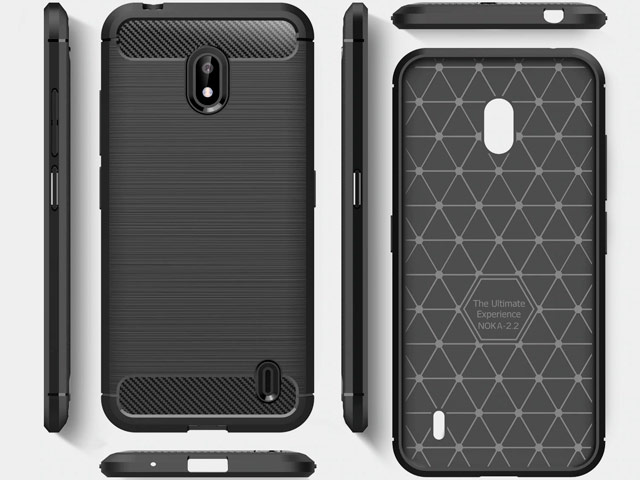 Чехол Yotrix Rugged Armor для Nokia 2.2 (черный, гелевый)