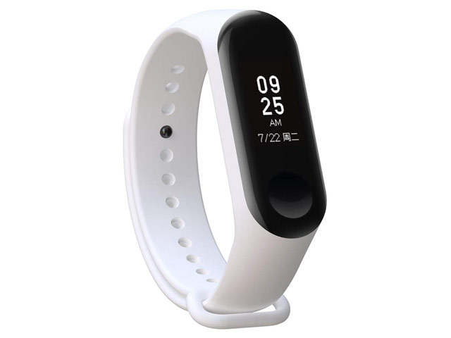 Ремешок для браслета Xiaomi Mi Band 3/4 (белый, силиконовый)