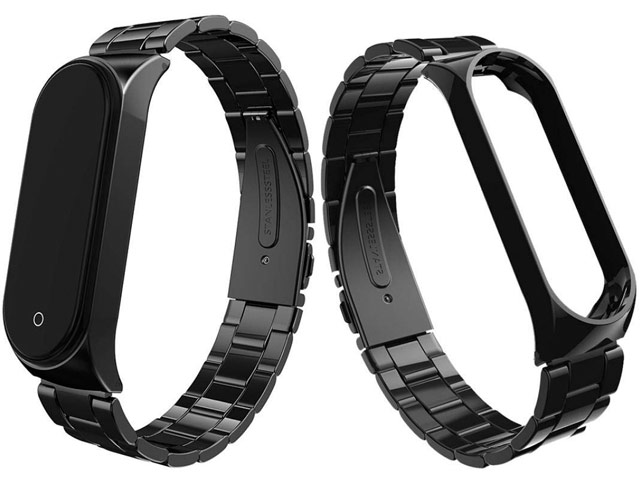 Ремешок для браслета Synapse Link Bracelet для Xiaomi Mi Band 4 (черный, стальной)