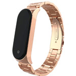 Ремешок для браслета Synapse Link Bracelet для Xiaomi Mi Band 4 (розово-золотистый, стальной)