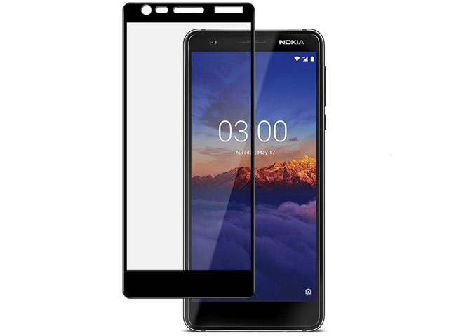 Защитное стекло Yotrix 3D Pro Glass Protector для Nokia 3.1 (черное)