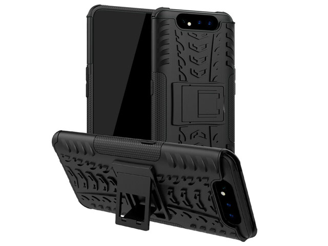 Чехол Yotrix Shockproof case для Samsung Galaxy A80 (черный, пластиковый)