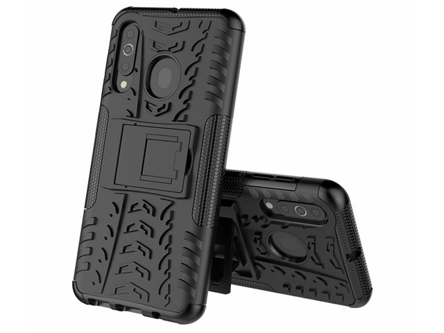 Чехол Yotrix Shockproof case для Samsung Galaxy A60 (черный, пластиковый)