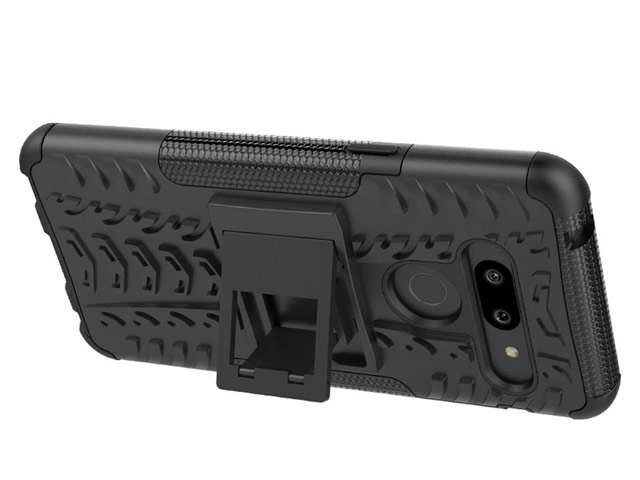 Чехол Yotrix Shockproof case для LG G8 ThinQ (черный, пластиковый)