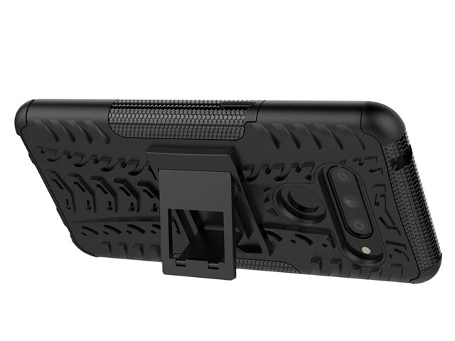 Чехол Yotrix Shockproof case для LG V50 ThinQ (черный, пластиковый)