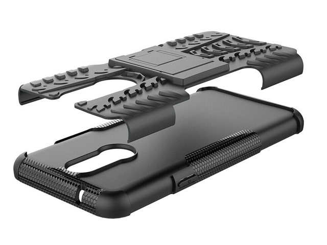 Чехол Yotrix Shockproof case для LG K40 (черный, пластиковый)