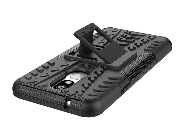 Чехол Yotrix Shockproof case для LG K40 (черный, пластиковый)