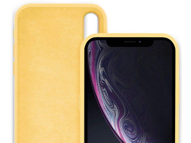 Чехол Yotrix LiquidSilicone для Apple iPhone XR (желтый, гелевый)