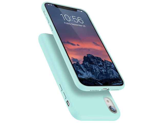 Чехол Yotrix LiquidSilicone для Apple iPhone XR (бирюзовый, гелевый)