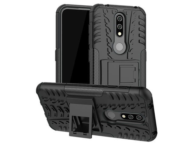 Чехол Yotrix Shockproof case для Nokia 4.2 (черный, гелевый)