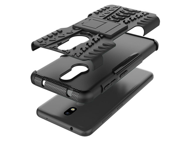 Чехол Yotrix Shockproof case для Nokia 3.2 (черный, гелевый)