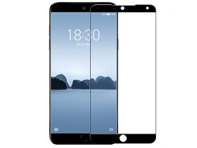 Защитное стекло Yotrix 3D Glass Protector для Meizu 15 lite (черное)