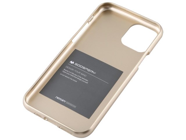 Чехол Mercury Goospery Jelly Case для Apple iPhone 11 pro max (золотистый, гелевый)