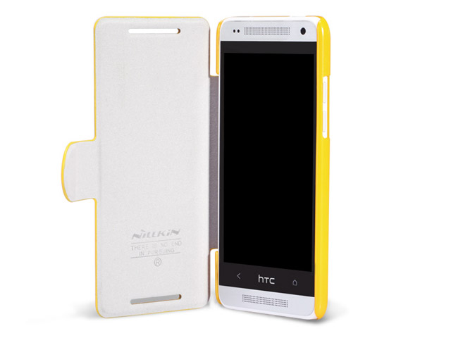 Чехол Nillkin Side leather case для HTC One mini 601e (HTC M4) (желтый, кожанный)