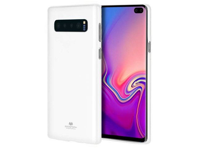 Чехол Mercury Goospery Jelly Case для Samsung Galaxy S10 plus (белый, гелевый)