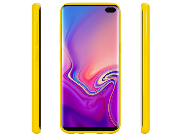 Чехол Mercury Goospery Jelly Case для Samsung Galaxy S10 plus (желтый, гелевый)