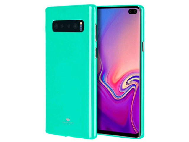 Чехол Mercury Goospery Jelly Case для Samsung Galaxy S10 plus (бирюзовый, гелевый)