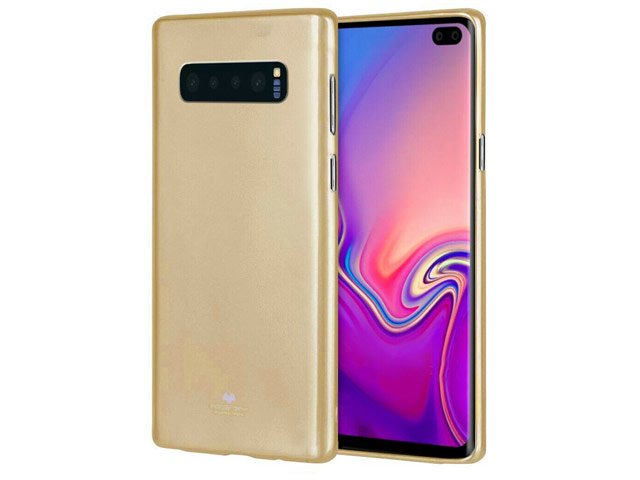 Чехол Mercury Goospery Jelly Case для Samsung Galaxy S10 plus (золотистый, гелевый)