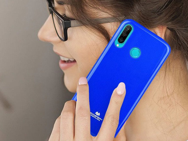 Чехол Mercury Goospery Jelly Case для Huawei P30 lite (синий, гелевый)