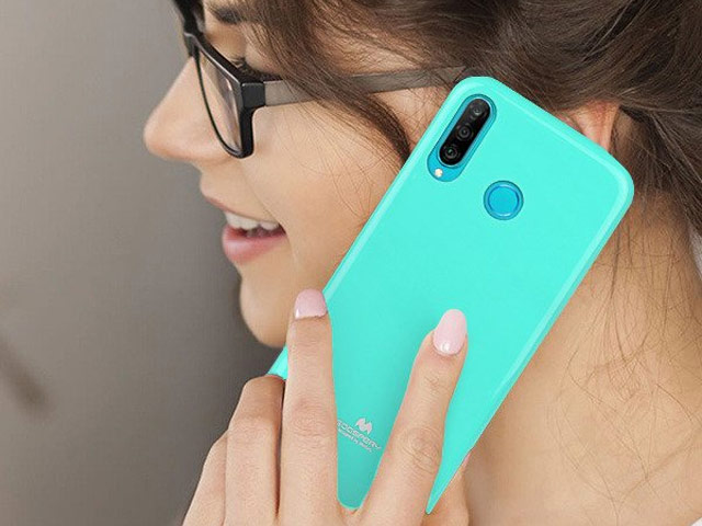 Чехол Mercury Goospery Jelly Case для Huawei P30 lite (бирюзовый, гелевый)