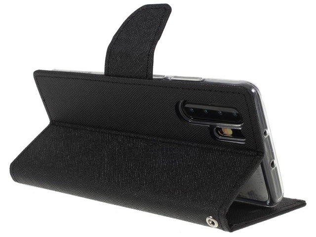 Чехол Mercury Goospery Fancy Diary Case для Huawei P30 pro (черный, винилискожа)