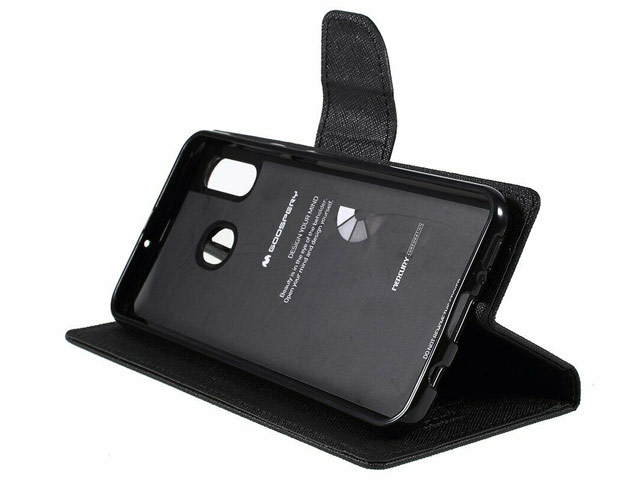 Чехол Mercury Goospery Fancy Diary Case для Samsung Galaxy A30 (черный, винилискожа)