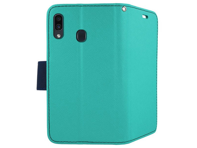 Чехол Mercury Goospery Fancy Diary Case для Samsung Galaxy A30 (бирюзовый, винилискожа)