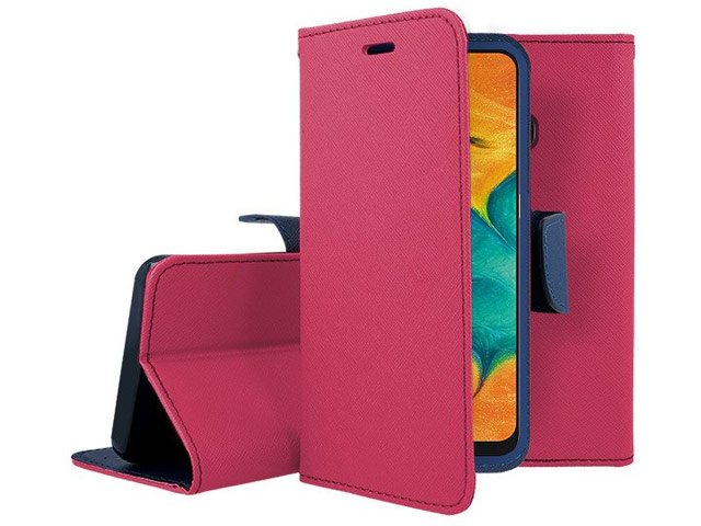 Чехол Mercury Goospery Fancy Diary Case для Samsung Galaxy A30 (малиновый, винилискожа)