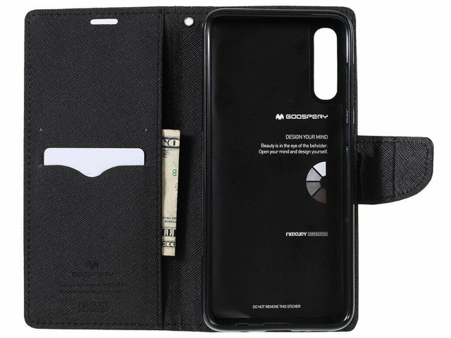 Чехол Mercury Goospery Fancy Diary Case для Samsung Galaxy A50 (черный, винилискожа)