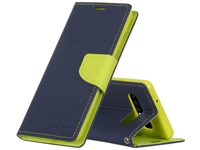 Чехол Mercury Goospery Fancy Diary Case для Samsung Galaxy S10 (синий, винилискожа)