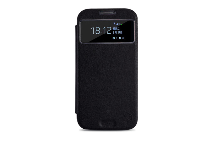 Чехол Nillkin lntelligent case для Samsung Galaxy S4 i9500 (черный, адаптер QI, кожанный)