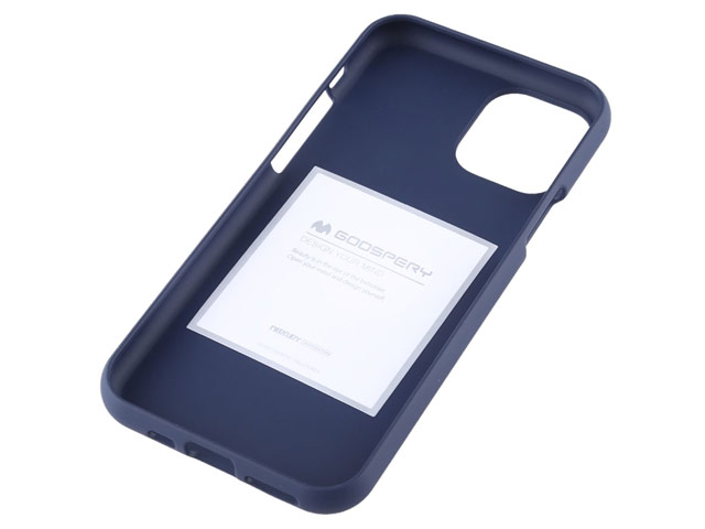 Чехол Mercury Goospery Soft Feeling для Apple iPhone 11 pro (синий, силиконовый)