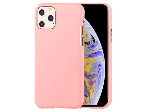 Чехол Mercury Goospery Soft Feeling для Apple iPhone 11 pro (розовый, силиконовый)