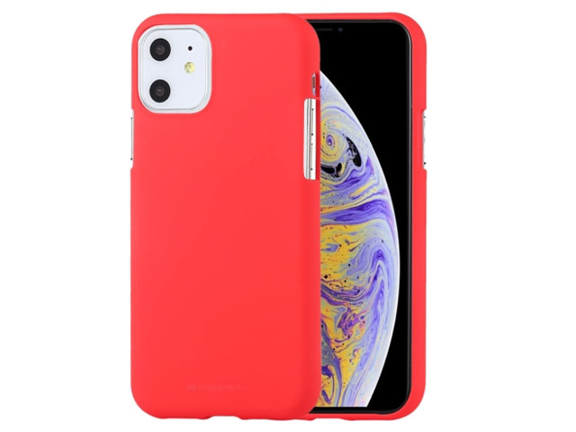Чехол Mercury Goospery Soft Feeling для Apple iPhone 11 (красный, силиконовый)