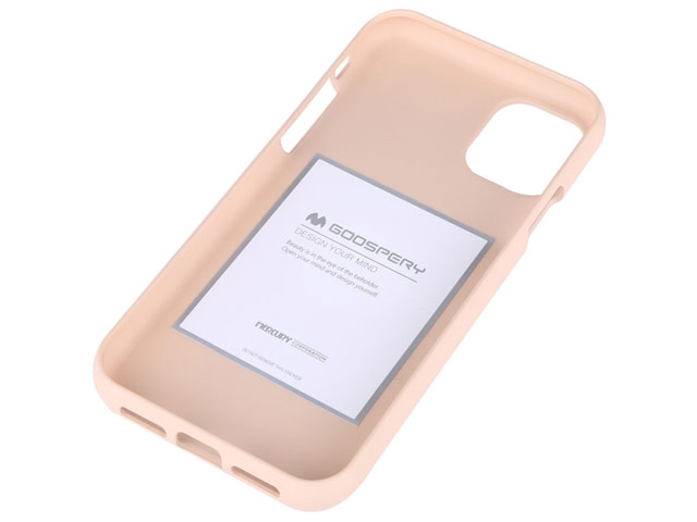 Чехол Mercury Goospery Soft Feeling для Apple iPhone 11 (бежевый, силиконовый)