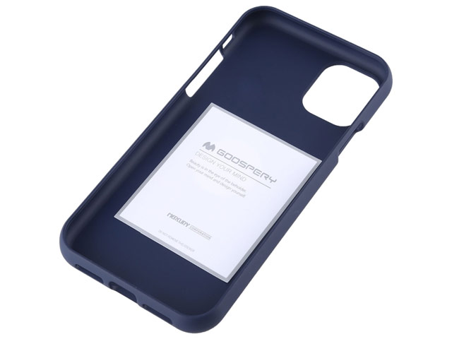 Чехол Mercury Goospery Soft Feeling для Apple iPhone 11 (синий, силиконовый)