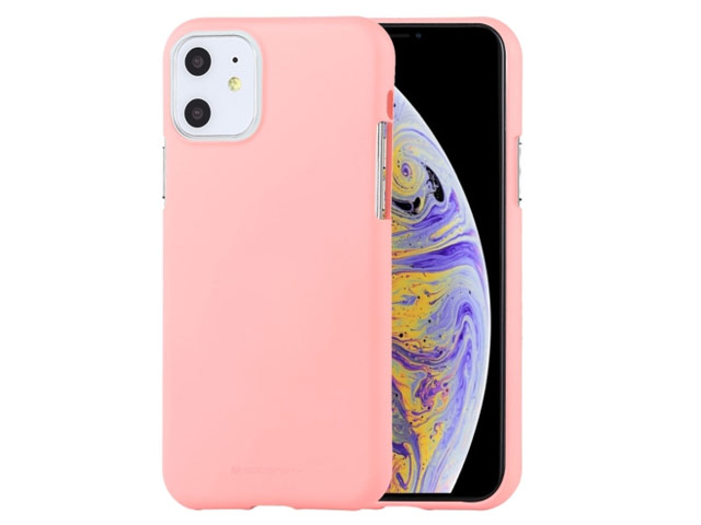 Чехол Mercury Goospery Soft Feeling для Apple iPhone 11 (розовый, силиконовый)