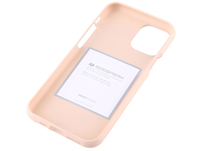 Чехол Mercury Goospery Soft Feeling для Apple iPhone 11 pro max (бежевый, силиконовый)
