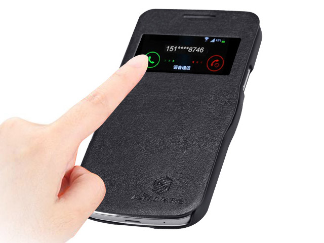 Чехол Nillkin V-series Leather case для Samsung Galaxy S4 mini i9190 (черный, кожанный)