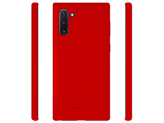 Чехол Mercury Goospery Soft Feeling для Samsung Galaxy Note 10 (красный, силиконовый)