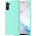 Чехол Mercury Goospery Soft Feeling для Samsung Galaxy Note 10 (бирюзовый, силиконовый)