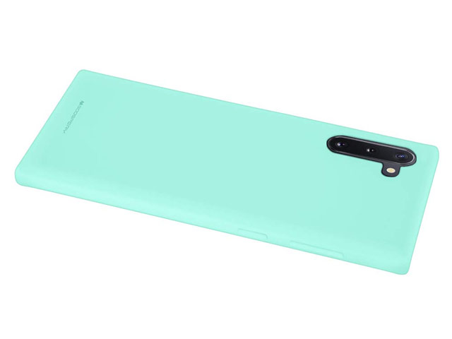 Чехол Mercury Goospery Soft Feeling для Samsung Galaxy Note 10 (бирюзовый, силиконовый)