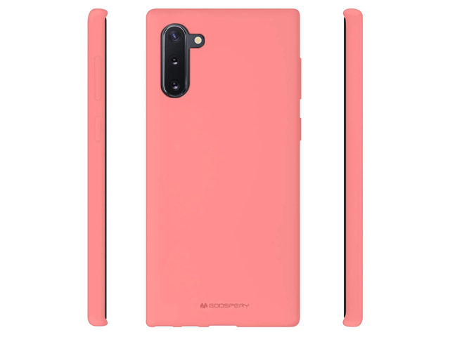Чехол Mercury Goospery Soft Feeling для Samsung Galaxy Note 10 (розовый, силиконовый)