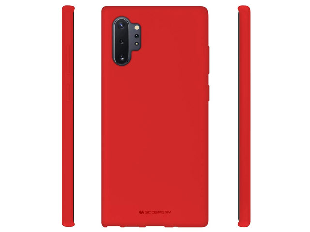 Чехол Mercury Goospery Soft Feeling для Samsung Galaxy Note 10 plus (красный, силиконовый)