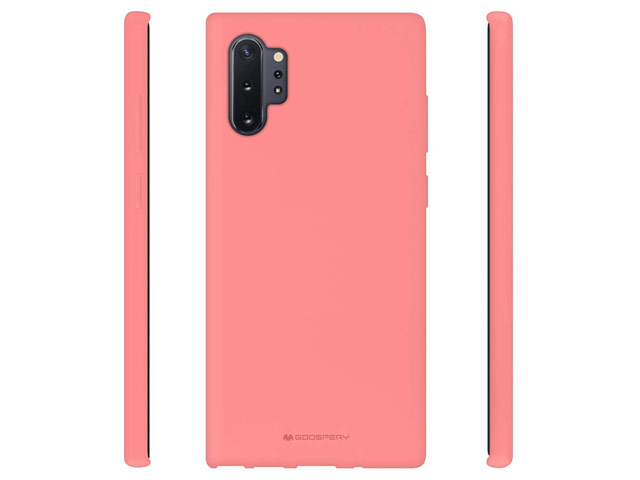 Чехол Mercury Goospery Soft Feeling для Samsung Galaxy Note 10 plus (розовый, силиконовый)