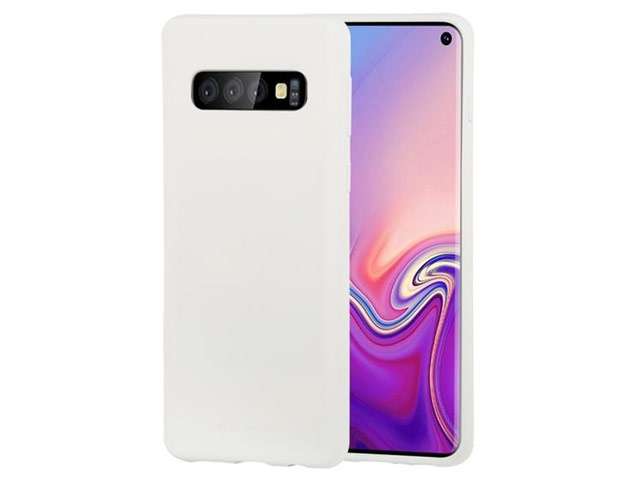 Чехол Mercury Goospery Soft Feeling для Samsung Galaxy S10 (белый, силиконовый)